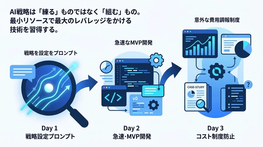 3日で動かすスタートアップのAI戦略：MVP開発とコスト削減の実践アプローチ