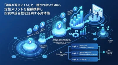 AI導入の稟議を通すROI算出フレームワーク：定性効果を金額換算する実践アプローチ