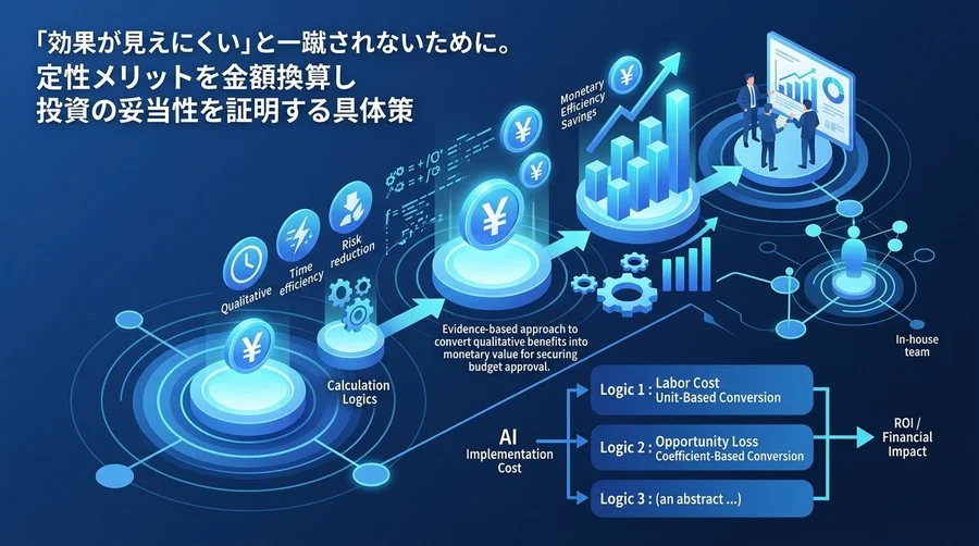 AI導入の稟議を通すROI算出フレームワーク：定性効果を金額換算する実践アプローチ