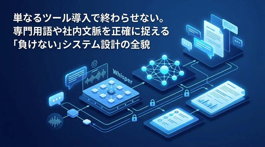 会議AI自動化の壁を越える自社専用基盤：WhisperとLLM連携による議事録システムアーキテクチャ設計