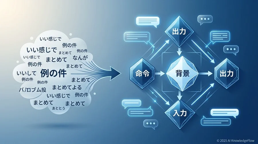 Step 1：基本構造「命令・背景・入力・出力」の黄金比を作る - Section Image