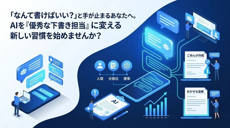「なんて書けばいい？」から卒業。AIを優秀な下書き担当に変えるビジネスメール作成の実践アプローチ