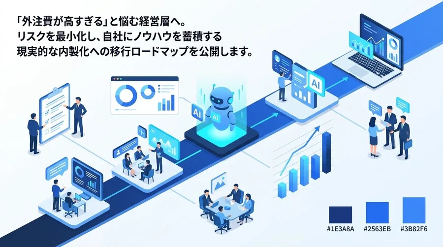 中堅企業が失敗しない「ハイブリッド型内製化」への移行ロードマップ