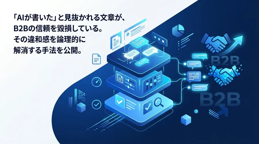 B2B営業の信頼を落とさないAI文章作成の実践アプローチ：違和感を消す3層プロンプト設計