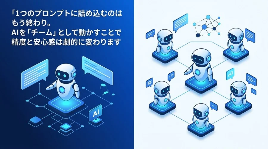 「1つの指示」でAIを迷わせていませんか？マルチエージェントで実現する業務自動化と安心の分業設計