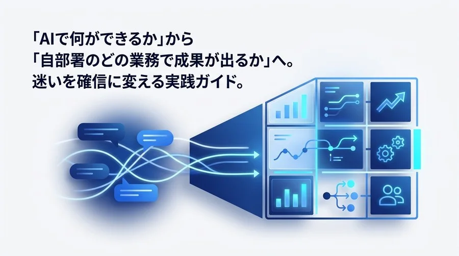 AI導入の迷いを確信に変える！部門別ユースケースと実践的評価フレームワーク