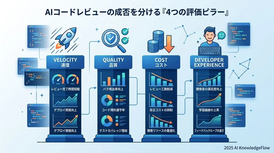 AIコードレビューの成否を分ける「4つの評価ピラー」 - Section Image
