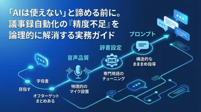 「AI議事録は使えない」と諦める前に。精度不足を論理的に解消する実務ガイド
