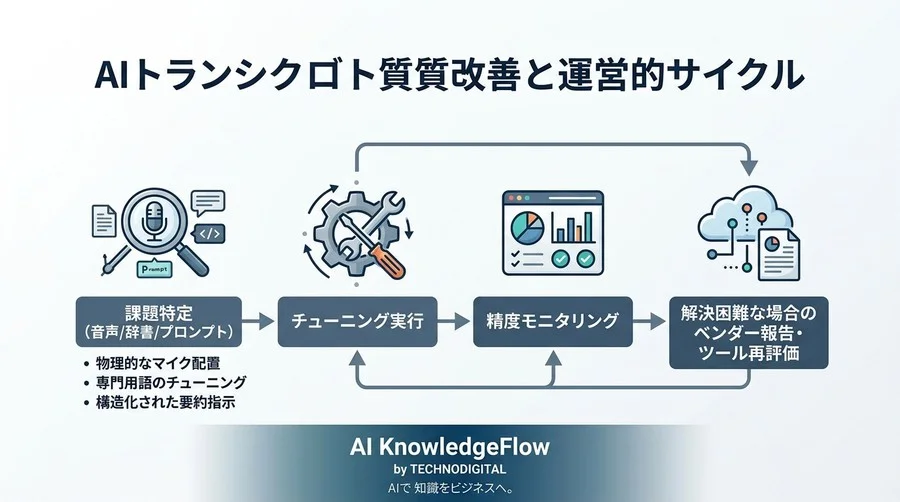 「AI議事録は使えない」と諦める前に。精度不足を論理的に解消する実務ガイド - Conclusion Image