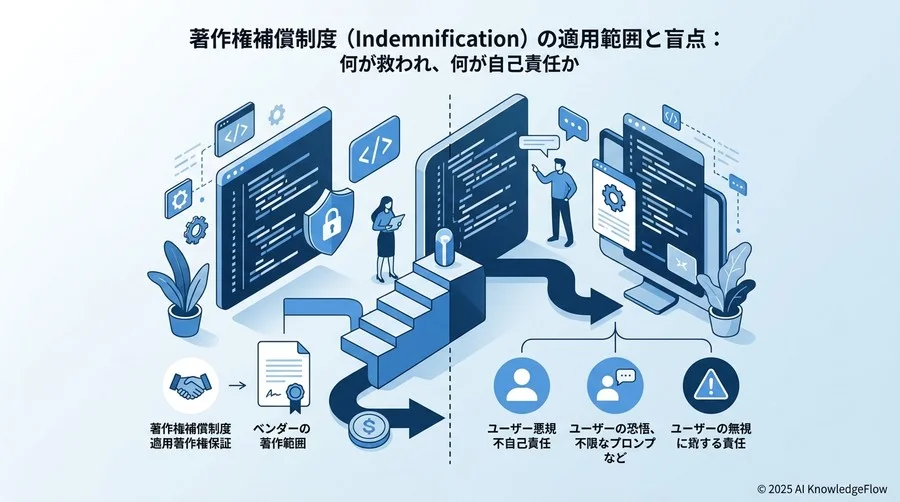 著作権補償制度（Indemnification）の適用範囲と盲点：何が救われ、何が自己責任か - Section Image