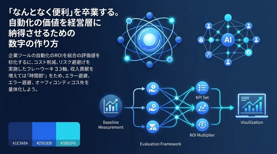「なんとなく便利」を卒業する社内ツール自動化のROI算出術。経営層を納得させるKPI設定と費用対効果の可視化
