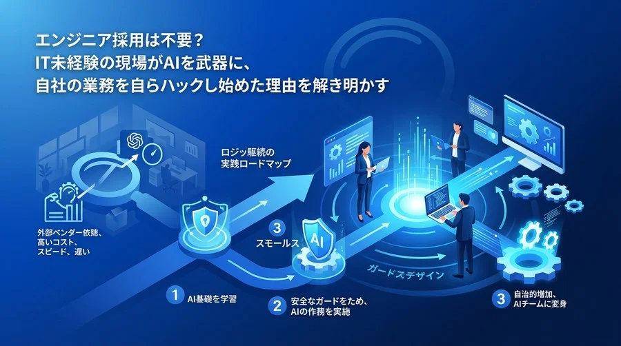 エンジニア採用は不要？IT未経験の現場がAIを武器に自社業務をハックする内製化アプローチ