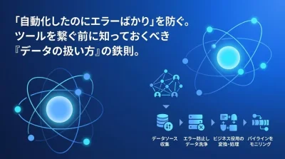 社内ツール自動化でエラーを防ぐ。データ処理の手順とデータクレンジング・iPaaS活用ガイド