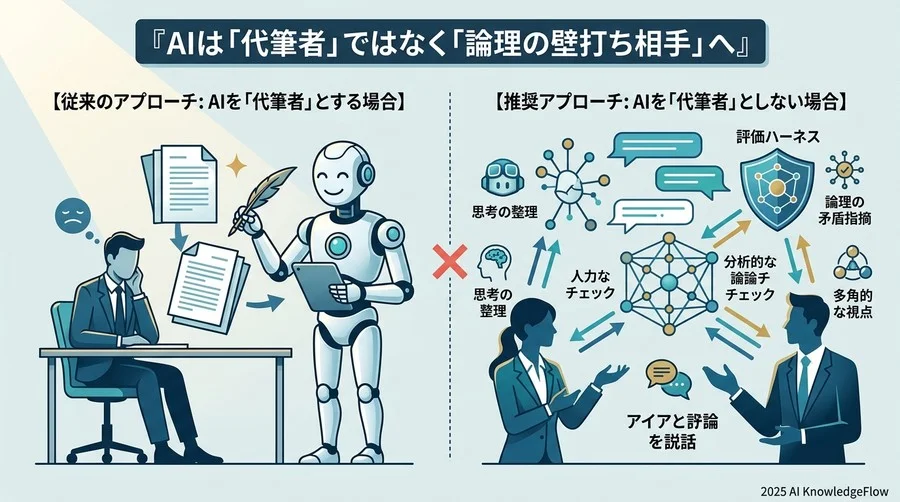 私の見解：AIは「代筆者（ゴーストライター）」ではなく「論理の壁打ち相手」であるべきだ - Section Image