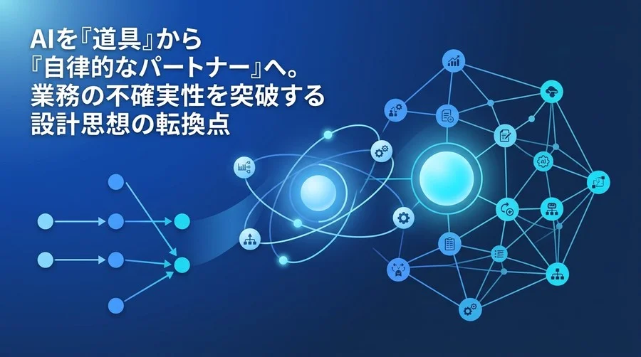 AIを『道具』から『自律的なパートナー』へ。業務の不確実性を突破するAIエージェント設計思想の転換点
