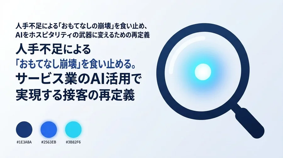 サービス業の人手不足対策と「おもてなし」を両立するAI活用：接客品質を下げないための実践アプローチ