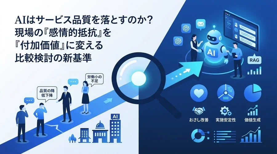 AIはサービス品質を落とすのか？現場の感情的抵抗を付加価値に変える、サービス業向けツール比較の新基準