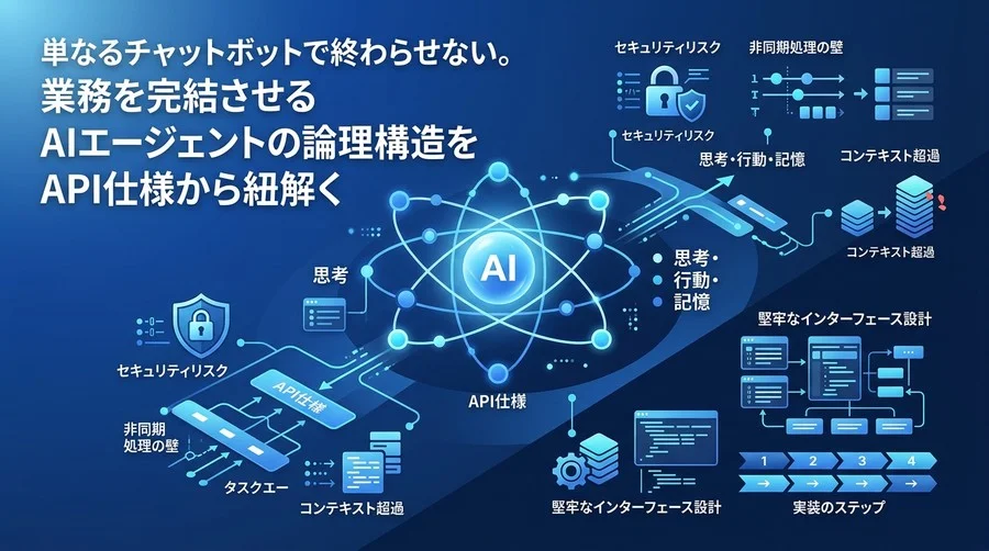 業務を完結させるAIエージェント設計：API仕様から紐解く自律型アーキテクチャ