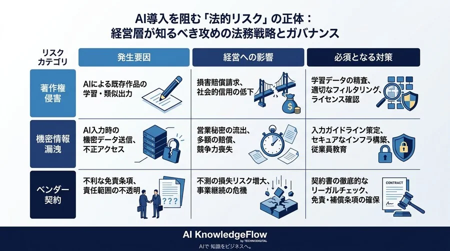 AI導入を阻む「法的リスク」の正体：経営層が知るべき攻めの法務戦略とガバナンス - Conclusion Image