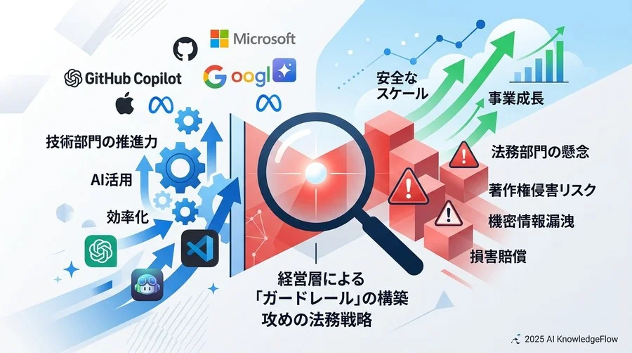 なぜAI導入は「技術」ではなく「法務」で挫折するのか：経営判断を鈍らせる法的盲点 - Section Image