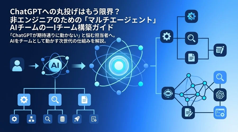 ChatGPTへの丸投げはもう限界？非エンジニアのための「マルチエージェント」AIチーム構築ガイド