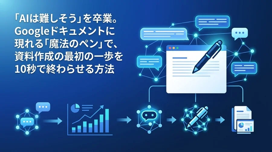 「白紙から書く苦痛」をゼロに。Gemini for Google Workspaceで毎日の資料・メール作成を10秒で始める実践アプローチ