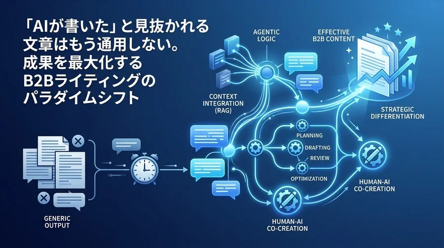 B2BライティングAIのパラダイムシフト：エージェント型ワークフローで実現する差別化戦略