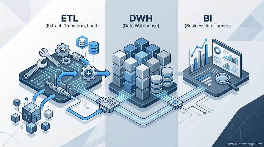統合アーキテクチャの全体像：ETL・DWH・BIの三層構造 - Section Image
