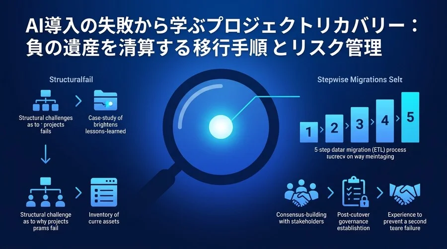 AI導入の失敗から学ぶプロジェクトリカバリー：負の遺産を清算する移行手順とリスク管理