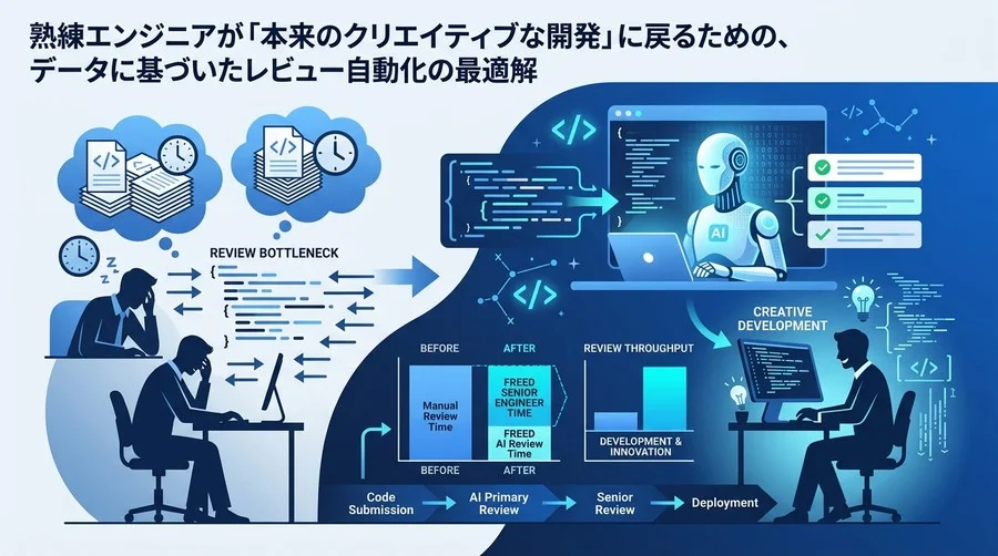 開発組織のボトルネックを解消する「AIコードレビュー」実践アプローチ：シニアの工数解放と品質向上の両立