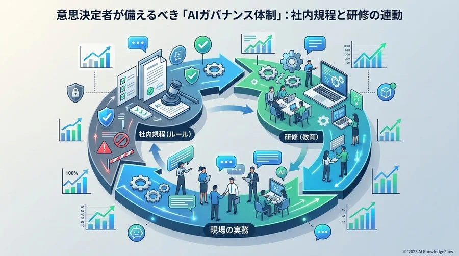 意思決定者が備えるべき「AIガバナンス体制」：社内規程と研修の連動 - Section Image