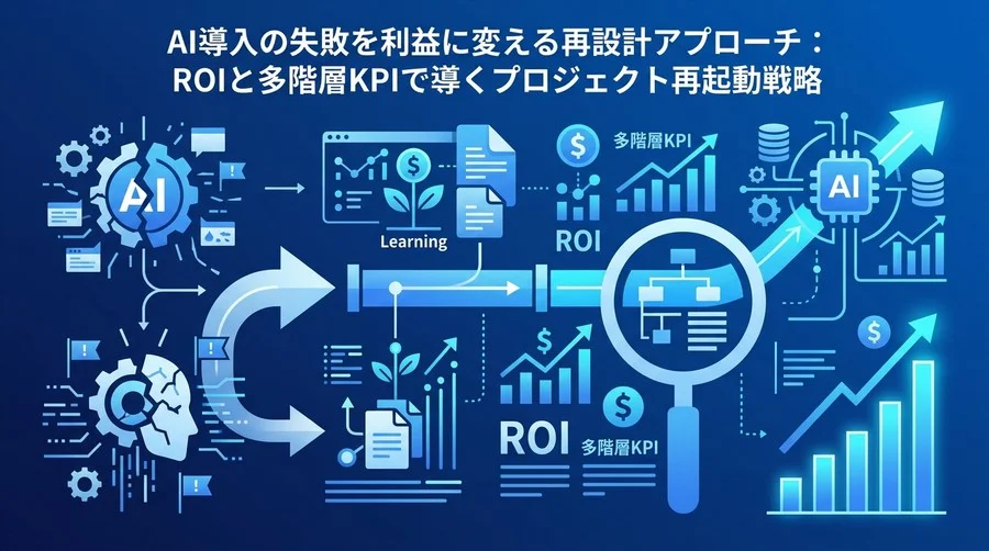 AI導入の失敗を利益に変える再設計アプローチ：ROIと多階層KPIで導くプロジェクト再起動戦略