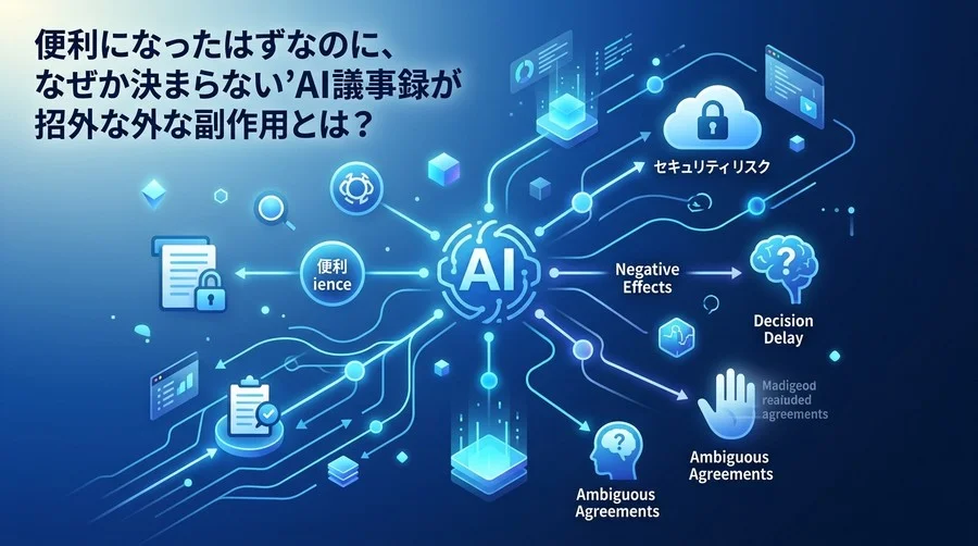 AI議事録のデメリットとセキュリティリスク｜導入前に確認すべきポイント