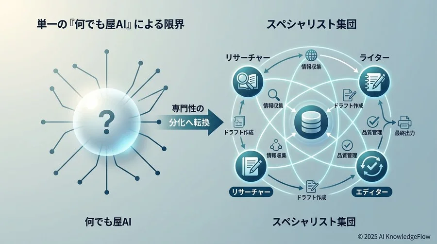 1. 【専門性の分化】「何でも屋AI」から「スペシャリスト集団」への転換 - Section Image