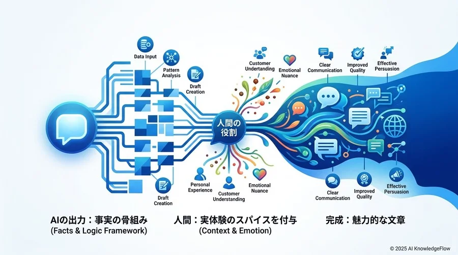 誤解②：AIの文章には「人間味（エモさ）」が宿らない - Section Image