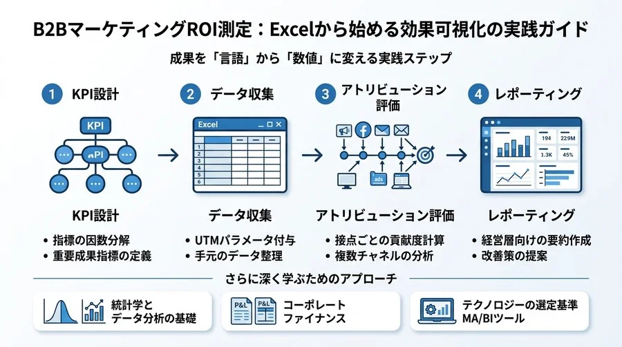 B2BマーケティングROI測定：Excelから始める効果可視化の実践ガイド - Conclusion Image