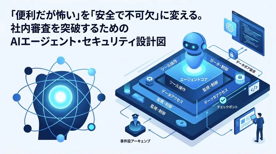 「便利だが怖い」を「安全で不可欠」に変える。社内審査を突破するためのAIエージェント・セキュリティ設計図