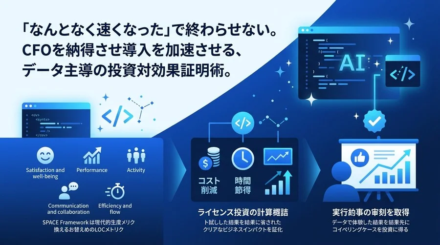 「なんとなく速い」で終わらせない。GitHub CopilotのROIを証明し全社導入を勝ち取るデータ主導の評価術