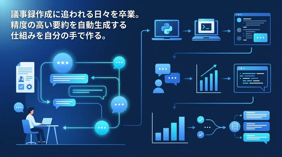 会議の議事録をAIで自動化。高額ツールに頼らず自作する実践アプローチ