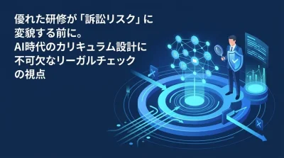 優れた研修が訴訟リスクに変わる前に。AI時代のカリキュラム設計に不可欠なリーガルチェック戦略