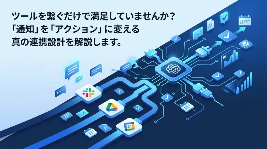 通知をアクションに変える真の連携設計。Slack・Drive・Calendar統合によるコンテキストスイッチ削減ガイド