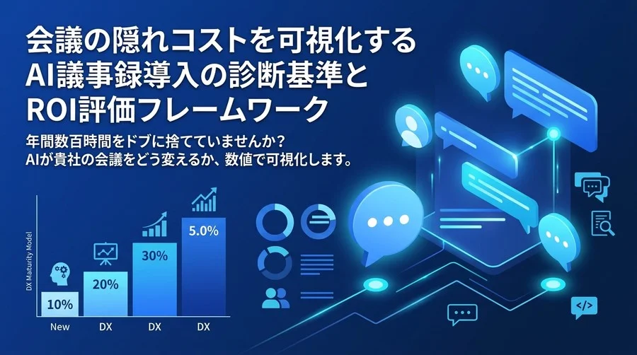 会議の隠れコストを可視化するAI議事録導入の診断基準とROI評価フレームワーク