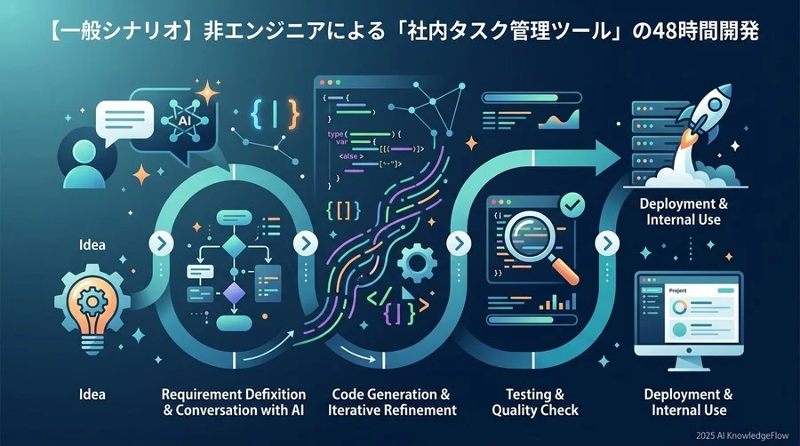 【一般シナリオ】非エンジニアによる「社内タスク管理ツール」の48時間開発 - Section Image