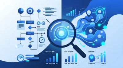サービス業のAI活用で「冷たい接客」を防ぐには？効率と感動を両立する新評価軸