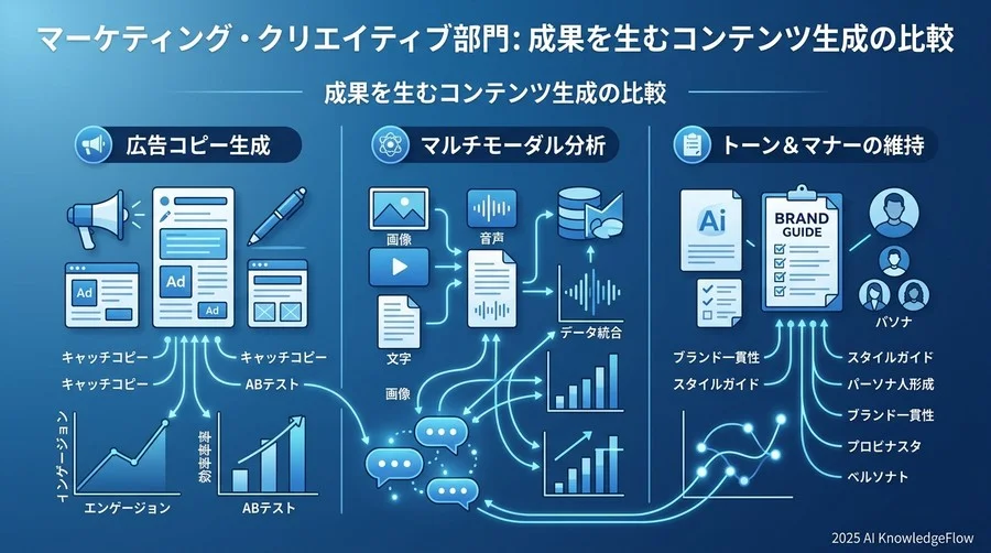 【マーケティング・クリエイティブ部門】成果を生むコンテンツ生成の比較 - Section Image