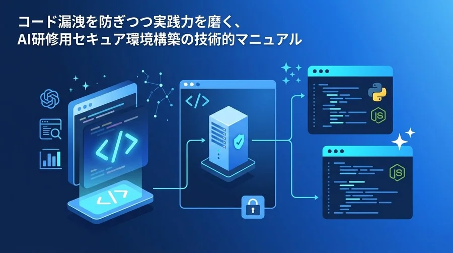 コード漏洩を防ぐAIプログラミング研修環境の構築手法：セキュアなLLM API連携と実装リファレンス