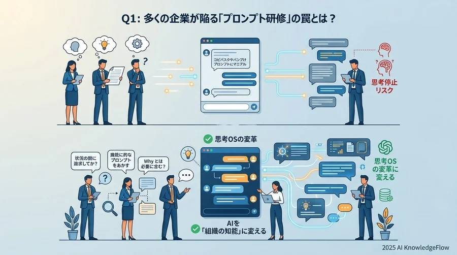 Q1: 多くの企業が陥る「プロンプト研修」の罠とは？ - Section Image