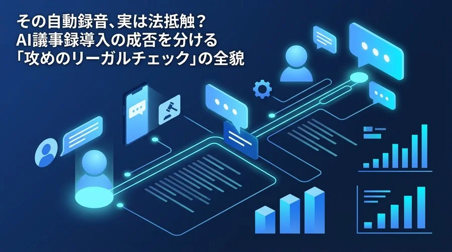 その自動録音、実は法令違反？AI議事録導入を左右する「攻めのリーガルチェック」