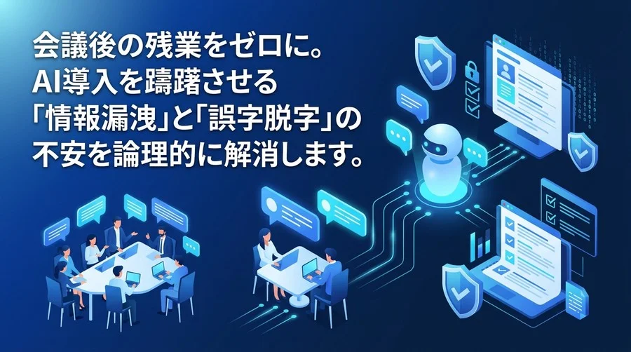 会議の議事録作成をAIで自動化する実践アプローチ：セキュリティ不安を解消する導入ガイド