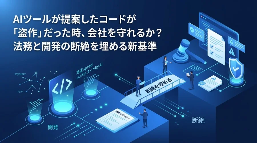 AIコードレビューの提案が「盗作」だった時、会社を守れるか？法務と開発の断絶を埋める法的リスク管理の新基準
